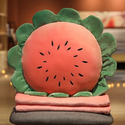 Cross-Border Foreign Trade SUNFLOWER Nap Pillow Blanket Travel Waist Pillow Cushion New Creative Airable Cover Plush Toy