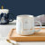 Cute Cartoon Embossed Polar Bear Ceramic Mug with Cover Spoon Girls Breakfast Coffee Milk Cup
