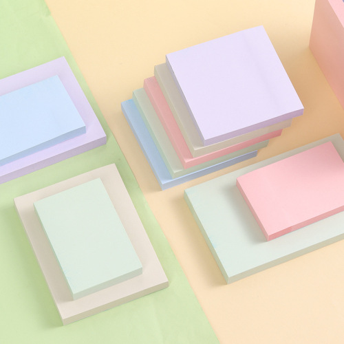 INS Style Morandi Sticky Notes Easy to Carry and Paste for Students Note Paper Message Memo Solid Color Note Sticker