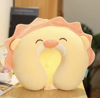 Cute Cartoon Rabbit Cat Office Back Seat Cushion Neck U-Shape Pillow Slow Pillow Car Headrest Neck Pillow Travel U