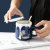 Cute Cartoon Embossed Polar Bear Ceramic Mug with Cover Spoon Girls Breakfast Coffee Milk Cup