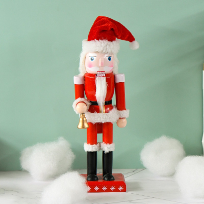 25cm Creative New Nutcracker Big Red Santa Claus Doll Christmas Holiday Decoration Cross-Border Spot