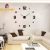 Creative Luminous Wall Clock Living Room DIY Wall Sticker Clock Mute Acrylic Wall Clock Mirror Sticker Cross-Border