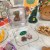 Square Transparent Bone Dish Plate Household Bear Bone Dish Bone Dish Snack Fruit Spit Bone China Plate Cute Cartoon Small Kit Wholesale