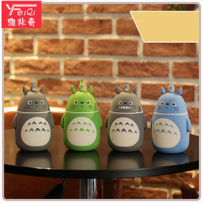 Creative Cute 3D Animal Baby Thermos Cup Japanese Cartoon Double 304 Stainless Steel Student Cartoon Cup Gift