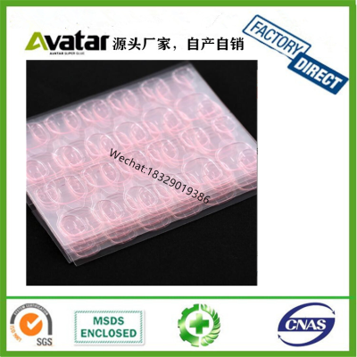 24pcs/sheet Transparent Film For Manicure Double-sided Adhesive Jelly Glue For False Nails