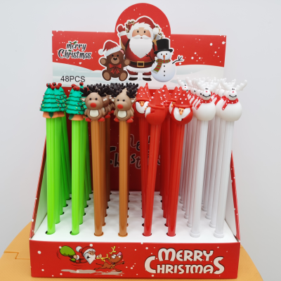 Christmas Creative Cartoon Gel Pen Primary and Secondary School Students' Stationery Cute Signature Pen Gift Prizes