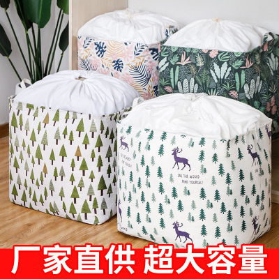 Dirty Clothes Storage Basket Folding Storage Box Drawstring Laundry Basket Moving Clothes Quilt Buggy Bag