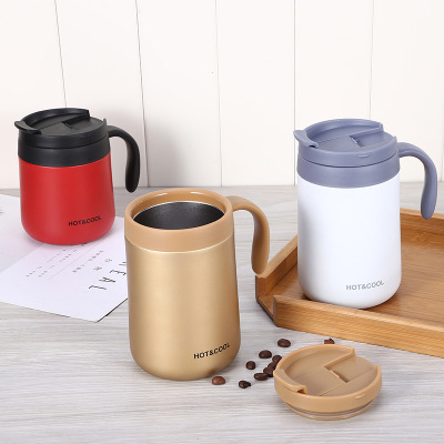 Handle Coffee Thermos Cup Office Coffee Pot 304 Stainless Steel Mug Cup Foreign Trade Exclusive for Water Cup