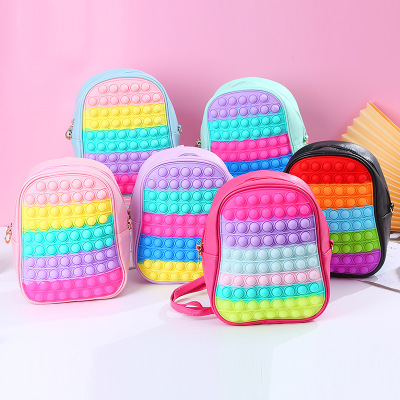 New Deratization Pioneer Schoolbag Creative Children Deratization Pioneer Backpack PU Leather Double Shoulder Bag