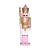 New 30cm Wooden Decorative Crafts Christmas Holiday Decoration Nutcracker Pink Scale Cloth King Ornaments