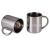 Thickened DoubleLayer Stainless Steel Mug Coffee Cup with Ears Kid's Mug Tea Cup Heat Insulation AntiScald Cup Milk Cup