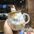 New Korean Style Cute Cartoon Rabbit Ceramic Mug With Cover Spoon Carrot Girl Breakfast Milk Water Cup