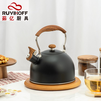 2021 New Cross-Border Kitchenware Whistle Kettle Amazon Black Sound Kettle Wish Kitchen Water Pot 2.5L