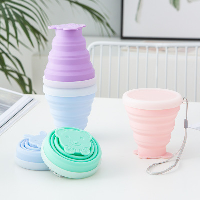 200ml Silicone Folding Cups Travel Cup Cup Outdoor Telescopic Water Cup Silicon Protective Material