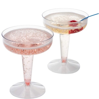 Disposable Plastic Wine Glass Goblet Plastic Champagne Glass Red Wine Glass Cocktail Glass Dessert Table Cup Transparent