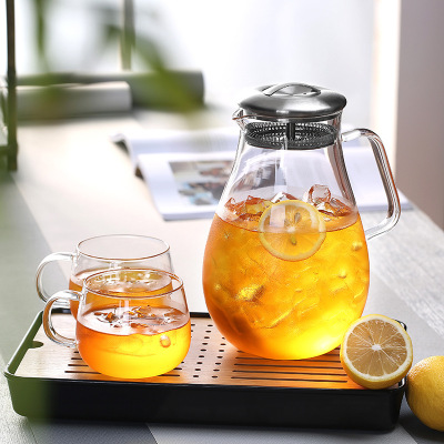 Cold Water Bottle Borosilicate Glass Scented Teapot Household Juice Jug Coffee Pot Large Capacity Glass Water Bottle