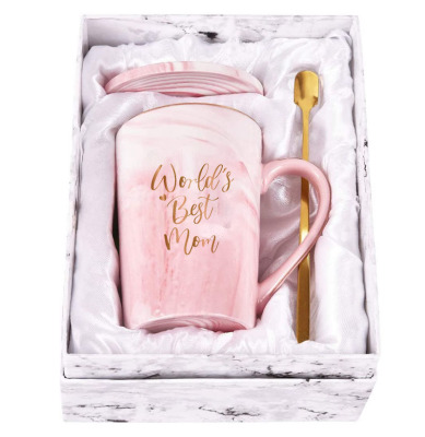 Personalized Letter European Mug Gold Rim Lovers Ceramic Cup Office Business Gift Cup Double Cup Gift Box