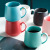 Creative Style Ceramic Mug Home Breakfast Milk Cup Office Coffee Cup Large Capacity Couple Water Cup