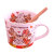 Kawaii Stitch Squirrel Donald Duck Mickey Ceramic Water Cup Mug Coffee Cup Gift Box with Spoon