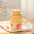 INS Style Ceramic Cup Mug with Lid Drinking Cup Children Cute Wholesale Student Design Sense Small High-Looking