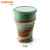 Spot Portable Outdoor round Folding Cup Bowl Silicone Foldable Bowl with Lid Lanyard Travel Silicone Bowl Wholesale