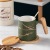 Creative Simple Striped Ceramic Cup with Lid Personality Mug with Spoon Advertising Gift Cup Logo Can Be Added