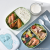 J99-2006 Divided Lunch Box Microwave Oven Heating Pp Bento Box Student Adult Oval Cute Cartoon Lunch Box