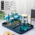 Thickened Cold Water Bottle Glass Nordic Style Gradient Diamond Blue Diamond Water Pitcher Cold Water Cup Set Whole