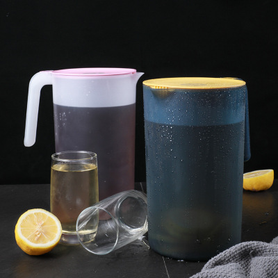 Household Plastic Cold Water Bottle Large Capacity Creative Water Pitcher Cool Tea Teapot with Scale Kettle Cup Set