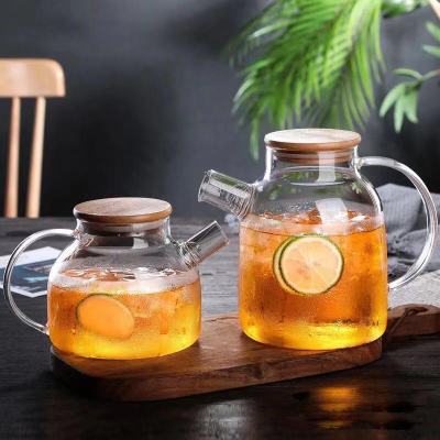 Glass Cold Water Pot Set Borosilicate Teapot Cold Boiled Water Cup Pot Household Cold Water Pot Pack Water Bottle