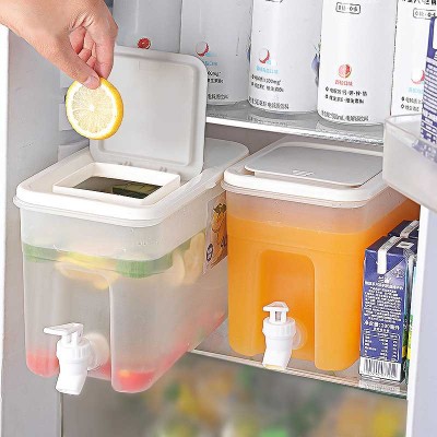 for Refrigerator Fruit Teapot Summer Household Lemon Water Bottle Kettle Cold Water Bucket Cold Bubble Bottle Ice Water