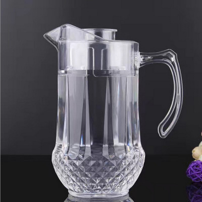 Acrylic Draught Beer Pitcher Cold Water Bottle with Lid Thickened DropResistant Crystal Juice Jug Plastic Bar Supplies
