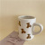 Korean Ins Cream Chocolate Bear Mug Korean Style Bloggers Same Style Waist Cup Cereal Coffee Milk Cup