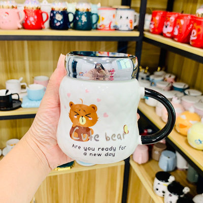 With Handle Ceramic Cup Children's Cups Student Good-looking Ceramic Mug with Hand Gift Gift Cup Set Home