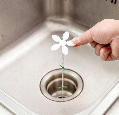 Flower Sewer Hair Cleaner Bathroom Drain Anti-Blocking Hair Cleaning Hook Pipe Drainage Facility Small Flower