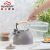 New Gray Whistle Kettle Food Grade Stainless Steel Sound Kettle Beech Handle Amazon Cross-Border Kitchenware