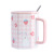 Water Cup Mug Female Ceramic Cute Breakfast Cup Cartoon Creative with Cover Personality Large Capacity Trendy Office