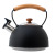 New Black Whistle Kettle Wooden Handle European Style Sound Kettle Amazon Cross-Border Kitchenware Water Pot Wholesale