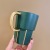 Nice Gift Dark Green Gradient Diamond Stripe Goddess Nameplate Mark Glass Stainless Steel Insulated Traveling Chain Cup