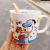 Kawaii Stitch Squirrel Donald Duck Mickey Ceramic Water Cup Mug Coffee Cup Gift Box with Spoon