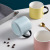 Wholesale Minimalist Candy Color Contrast Color Sesame Dot Ceramic Mug Logo Printing Lovers Ceramic Cup Breakfast Cup