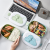 J99-2006 Divided Lunch Box Microwave Oven Heating Pp Bento Box Student Adult Oval Cute Cartoon Lunch Box