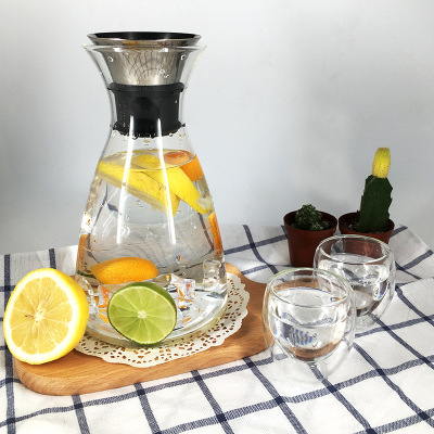 Bottle Side Leakage Prevention Teapot with Lid Juice Jug ExplosionProof Cooled Boiled Water Kettle Glass Cold Kettle