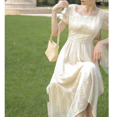 Women's New French First Love White Pure Desire Dress Summer Niche Design Temperament Dress
