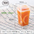 1000 Square Packaging Cup Milky Tea Cup Disposable with Lid Plastic Fruit Tea Cup Square Fruit Cup