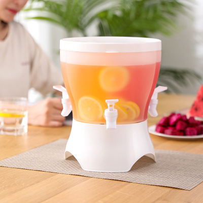 Cold Water Bottle with Faucet Refrigerator Fruit Teapot Three Grid Cooling Bucket Cold Water Bucket Large Capacity