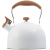 White Folding Handle Sound Kettle Amazon New Cross-Border Whistle Pot European Style Whistle Water Pot 2.5L