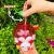 Cute Transparent Strawberry Cup Cup with Straw Children's Disposable Plastic Cup Milk Tea Fruit Cup Portable Water Cup