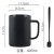 Simple Matte Glaze Mug Creative Frost Ceramic Cup with Spoon Lid Home Office Gift Logo Business